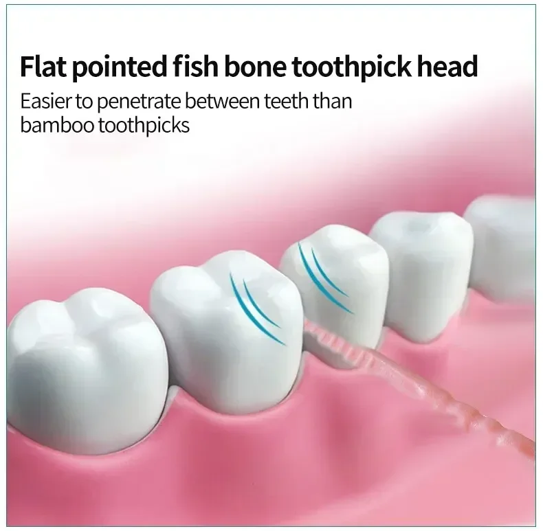 Family Box Packed Toothpick Disposable Portable Ultra Fine Pick Double Head High End Personality Creative Fruit Stick 200 Pieces