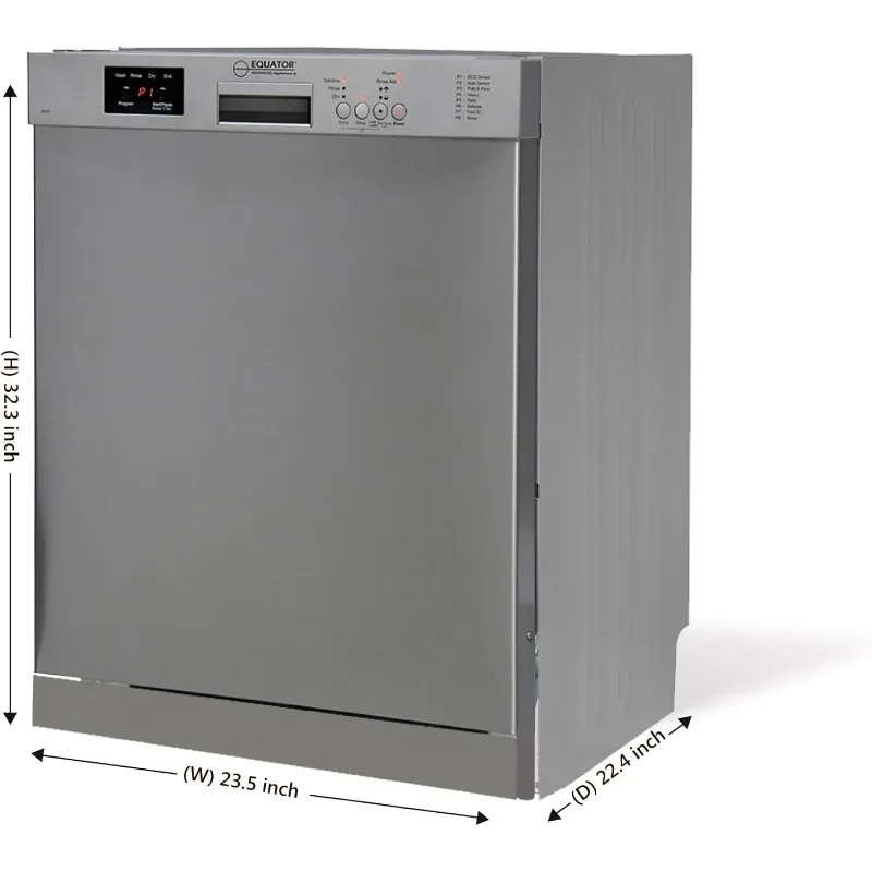 Equator 24 in Dishwasher 14 pl SANI 150F Water 3.4g Quiet 51 dB 120V E-Star (Stainless) 3