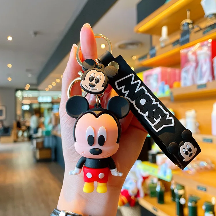 6cm Disney Mickey Mouse Stitch Keychains Kawaii Minnie Donald Duck Piglet  Key Chain Model Kid Toy Children Gift - AliExpress