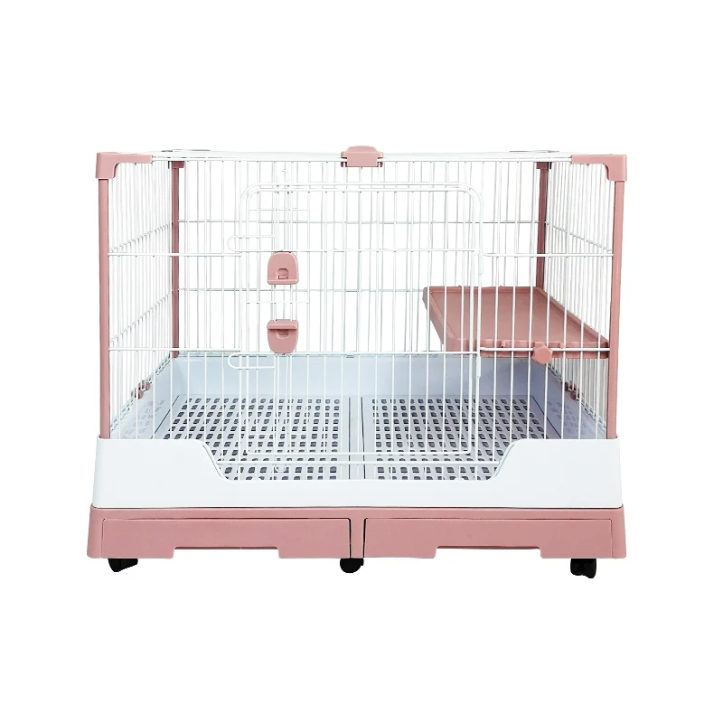 

R81 Double Drawer Anti-Spray Urine Rabbit Cage Breeding Extra Large Household Villa Automatic Manure Cleaning Rabbit Cage