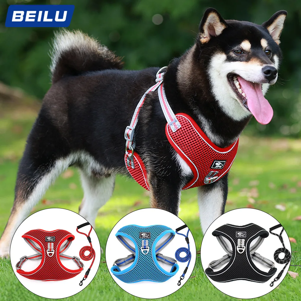 

Hot Sale Pet Traction Rope Big Dog Chest Strap Reflective Breathable Dog Rope Walking Dog Rope Pet Supplies Wholesale