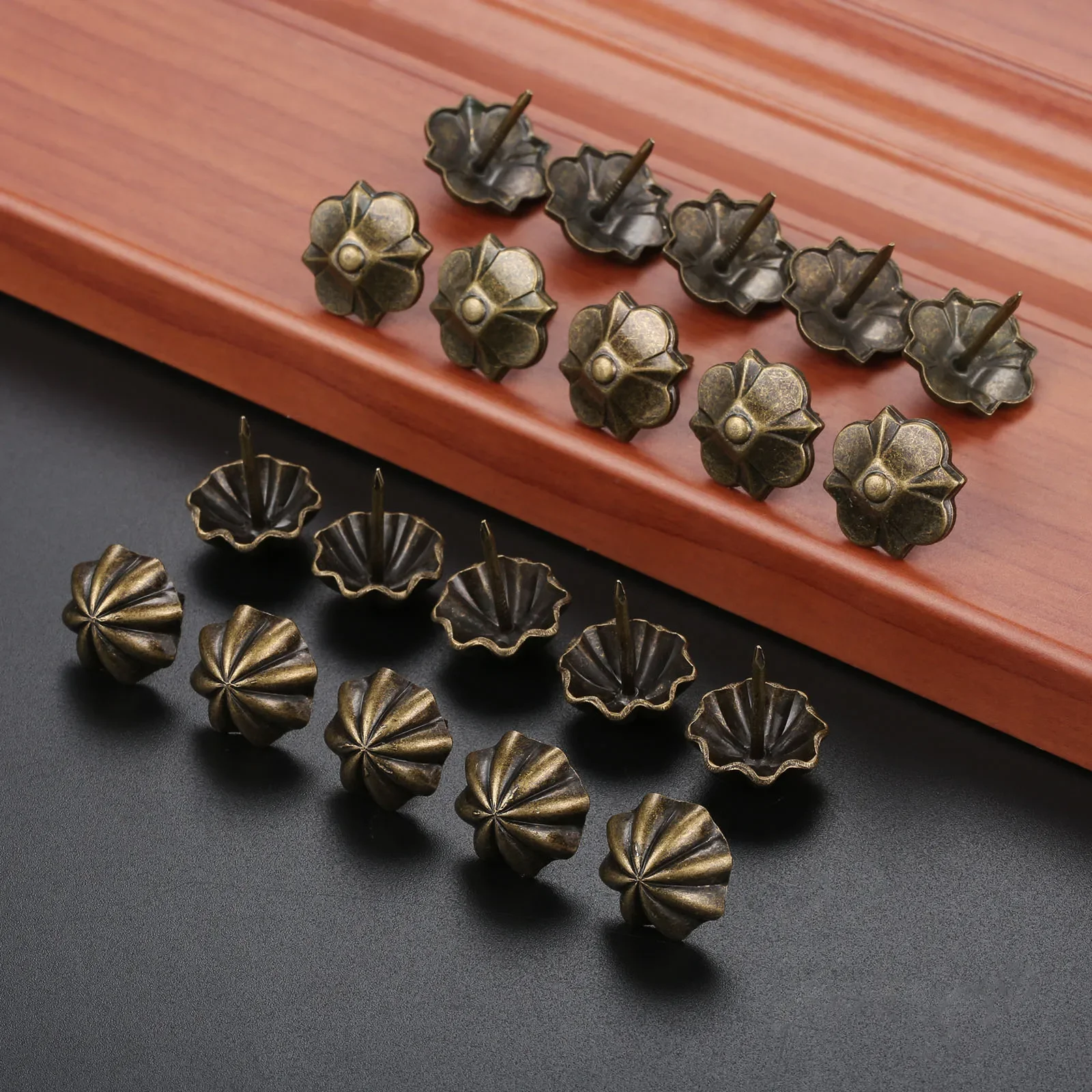 10Pcs 20*22mm Umbrella/Four-leaf Clover Upholstery Nails Jewelry Wood Box Sofa Furniture Decorative Tacks Studs Pushpin Doornail upholstery nail