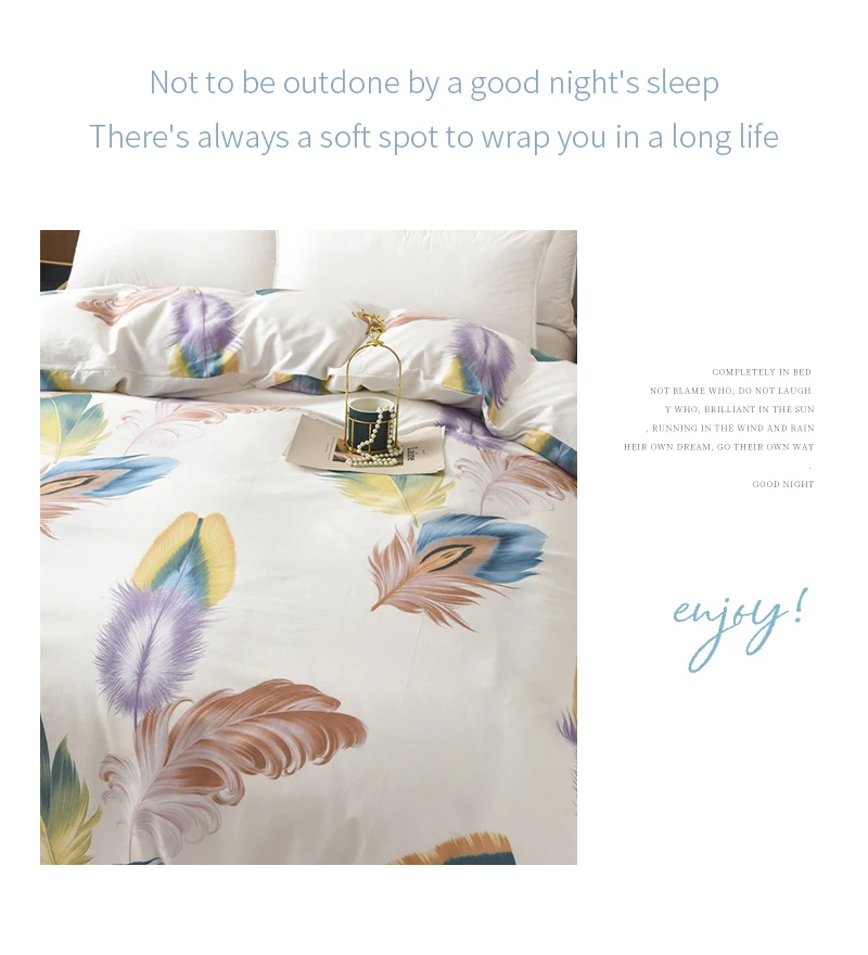 Title 2, Jogo de lençol e capa de edredom de algodão plu...