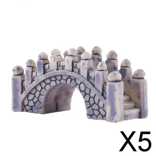

5xResin статуэтка в виде моста сказочные садовые миниатюры DIY микро ландшафтное украшение