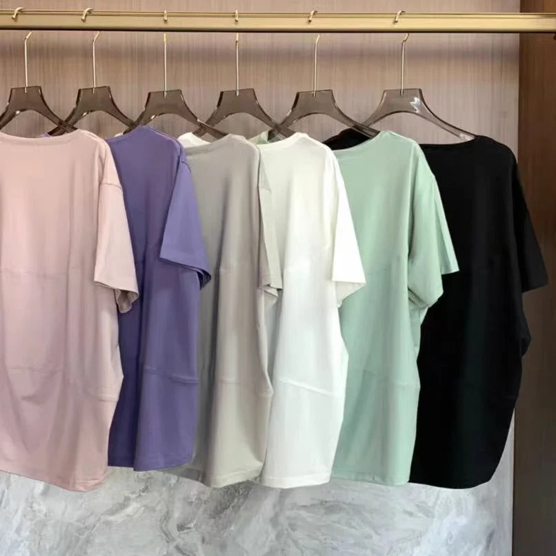 Lemon Back in Action Women's short-sleeved T-shirt Soft Elastic Quick-Drying T-shirt Loose Fitness Sports Yoga Short Sleeve Top