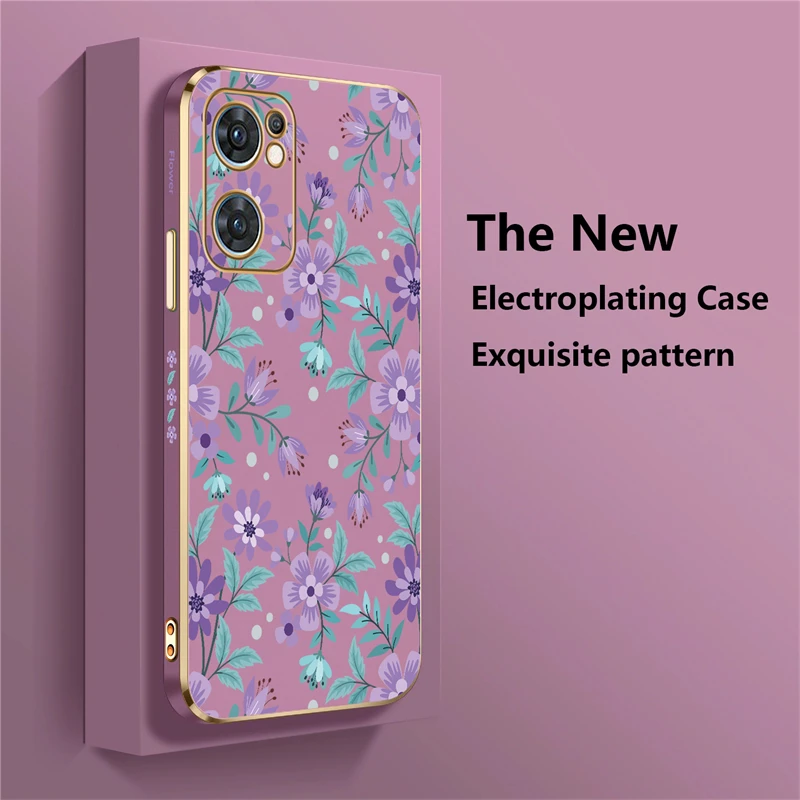 Elegant Shockproof Silicone Flower Case - Premium Protective Plating Design