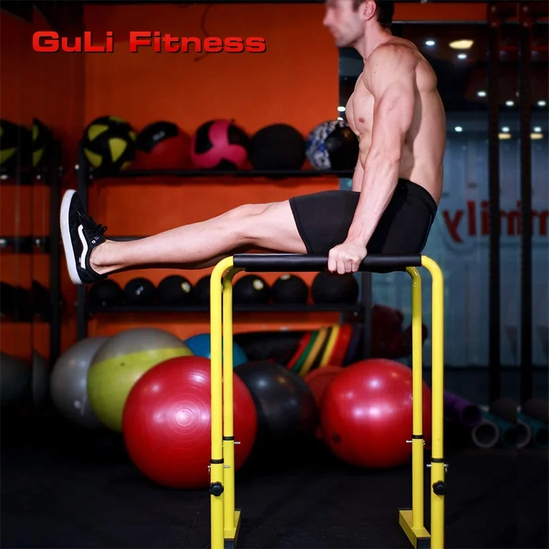 Home Gym Exercise Fitness Equipment Gymnastics Adjustable Push Up Stand Parallel Dip Bars Pull Up And Dip Bar Station
