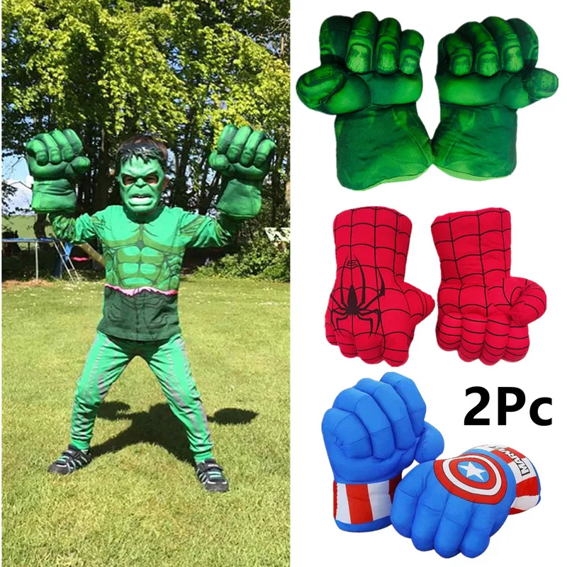 Kids Spiderman /captain America/hulk Gloves Cosplay Halloween Avengers