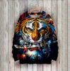 Tiger Warriors Japanese Harajuku Samurai 3D Printed Ugly Sweater Christmas Gift Men Female Winter Knitted Cotton Xmas Warm 1