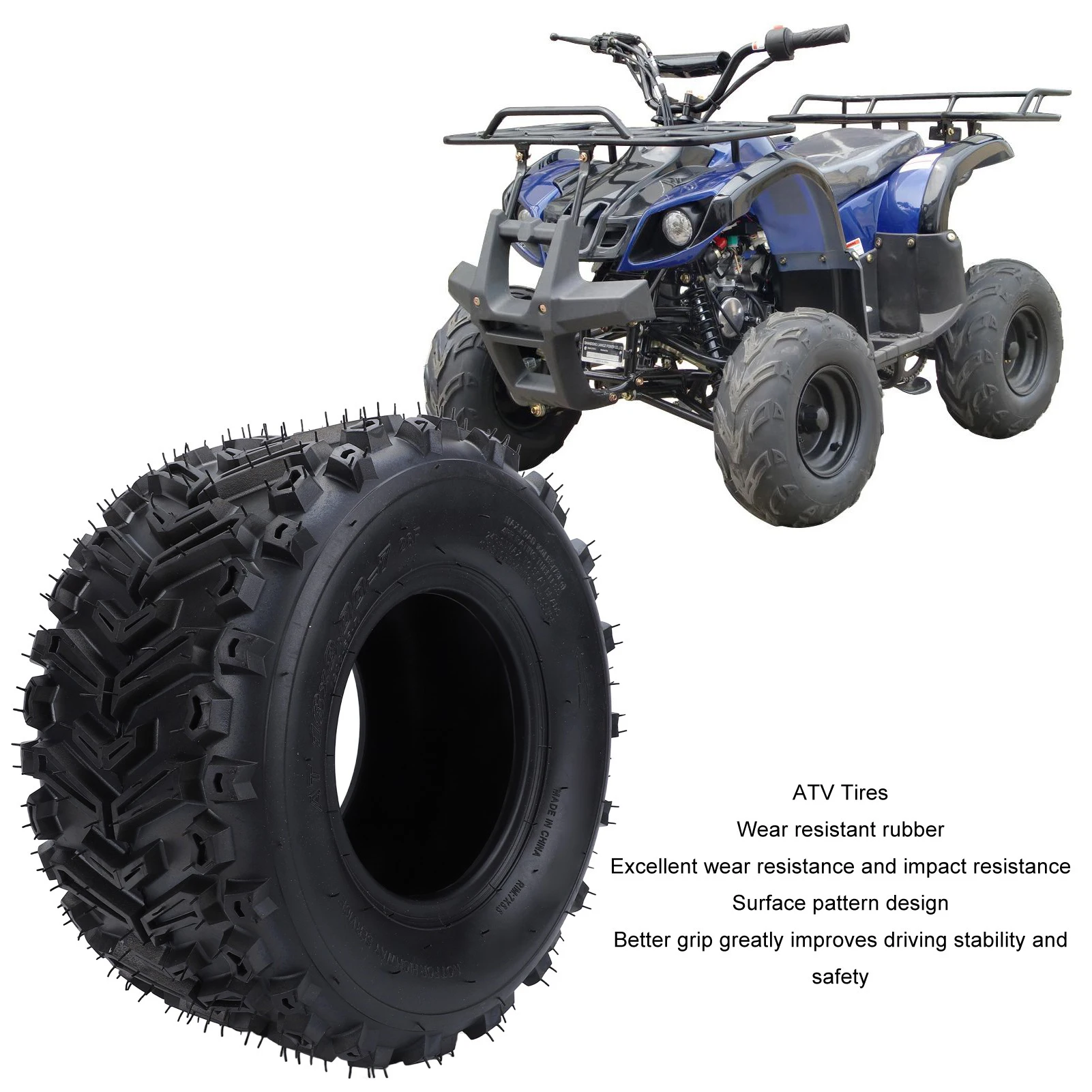 16x8-7 Vacuum Tires Are Suitable for Atv, Utv, Kart, Agricultural Vehicles, Etc