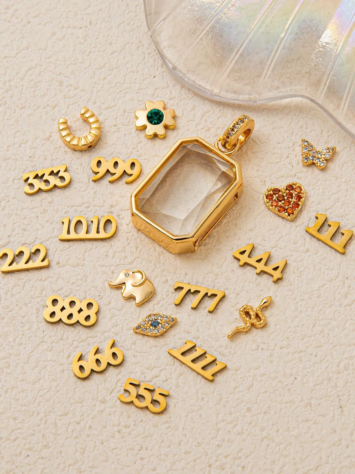 Retro Persönlichkeit Bild Box Anhänger mit verstellbaren Zahlen 1-10 Lucky Grass DIY Anhänger Halskette – Detail 3