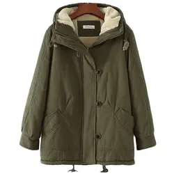 2023 Women's Thicken Winter Parka Fleece Lined Long Sleeve Hooded Jacket Coat Plus Size Windbreaker Warm Military Outerwear