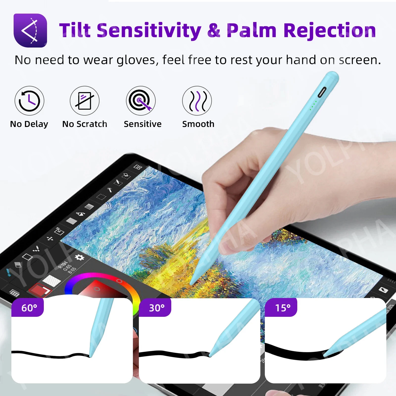 Caneta Stylus para Apple Ipad Apple Pencil Acessórios Ipad Pencil Ipad 2023 2023 20232023 2023 9th 10th Air Acessórios Ipad - Imagem 3