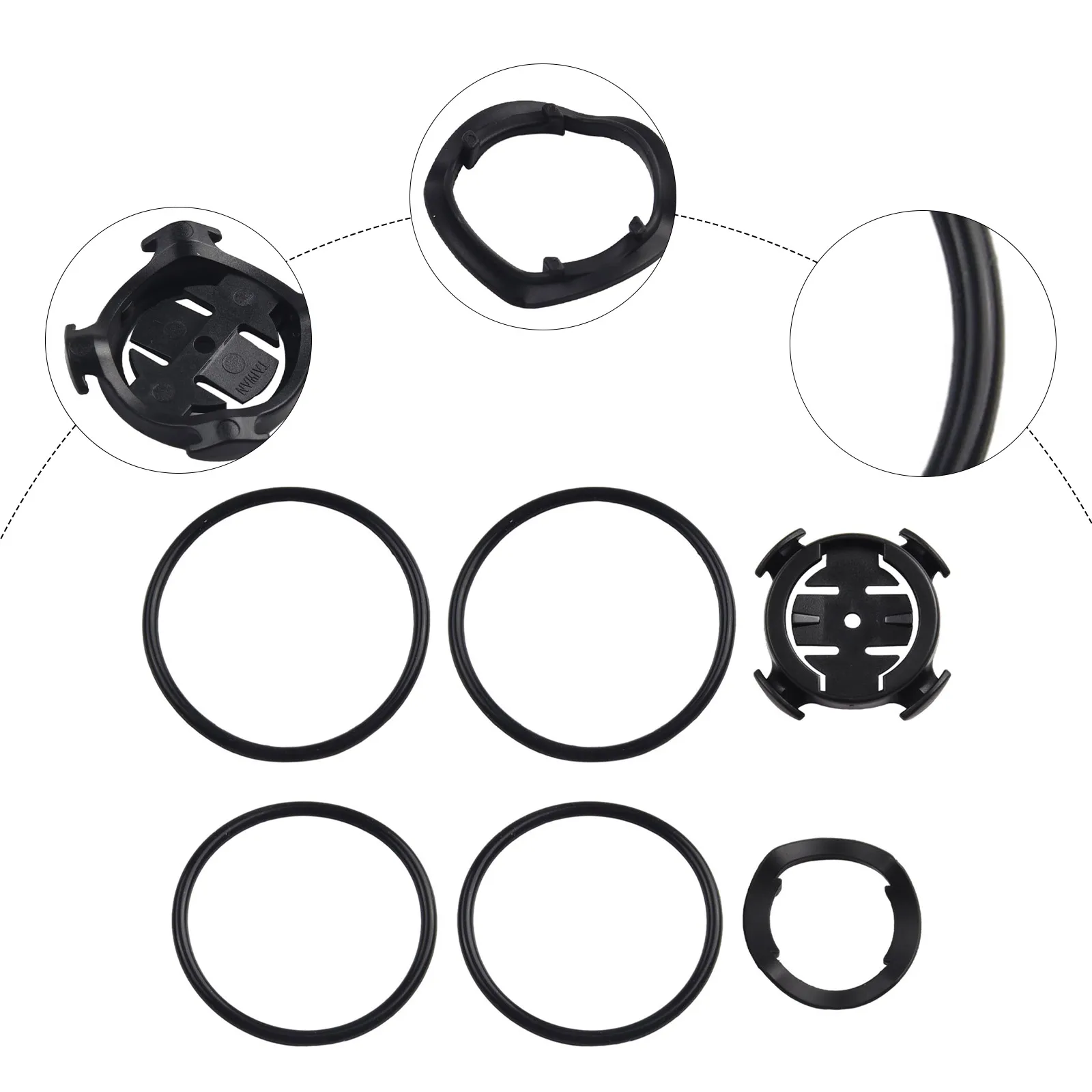 

Set Bike Computer Mount ABS+Rubber Stem Or Handlebar Accessories Black For Garmin Spare Parts Brand New Durable