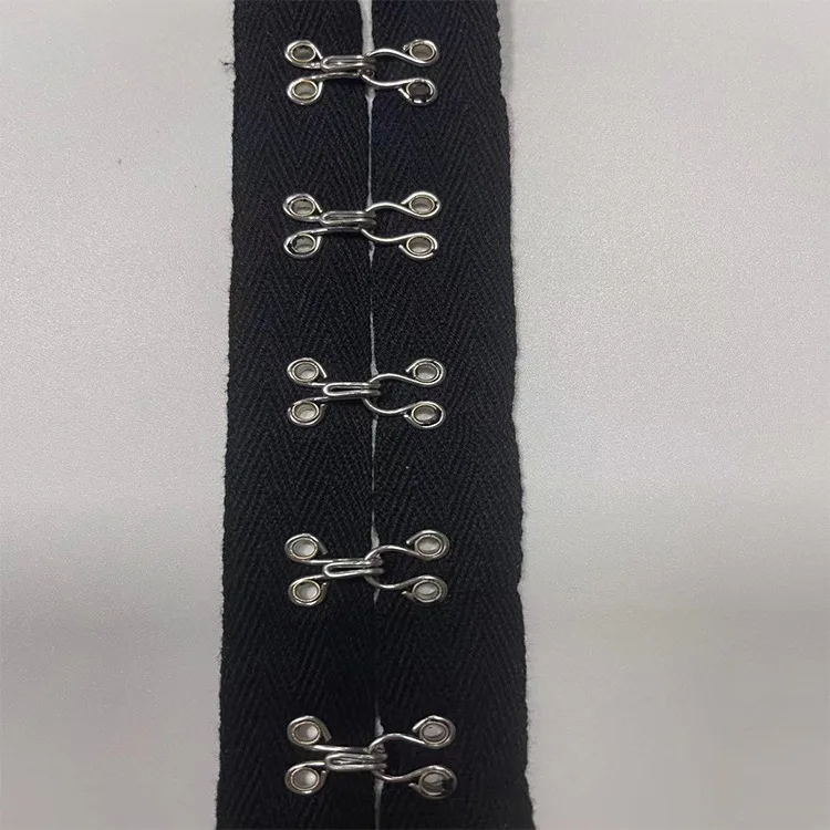 Superior 1-5yards/lot 4cm wide Eyes Hook Webbing Buckle Clips Garment Accessories DIY Handmade Material Trims Decoration X1043