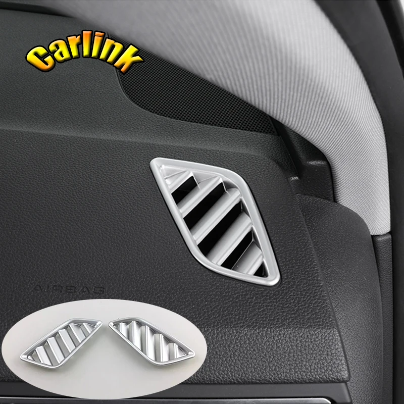 

Для Audi A4 b9 2017-2022 ABS матовая Автомобильная Передняя маленькая панель выпускного отверстия воздуха отделка рамка Крышка отделка наклейка аксессуары для интерьера 2 шт.