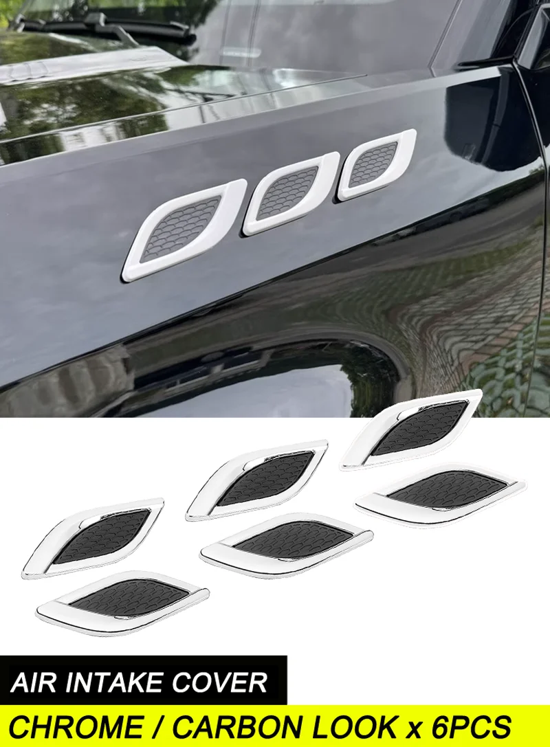 Für Golf 4 5 6 7 Peugeot 508 2008 BMW E60 E90 F30 Fiat 500 Universal Auto Seite Kotflügel Air Vent Intake Dekoration Abdeckung – Detail 1