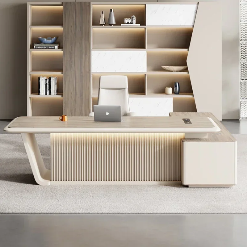 L-shape Conference Office Desk Work Elegant Gaming Storage Computer Desk Laptop Escritorio Para Compuradora Office Furniture