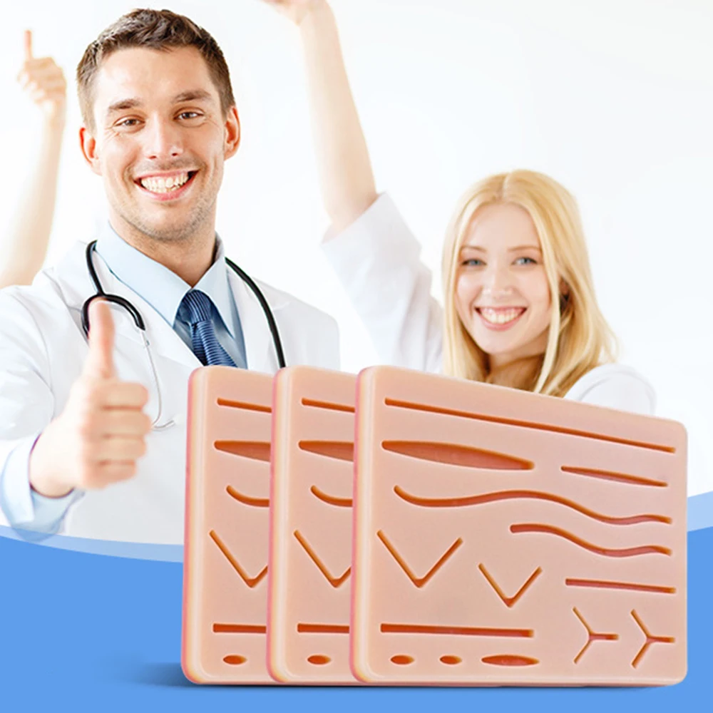 Attrezzatura Allenamento Chirurgico Pad In Silicone Per Pratica Sutura - Ferita Simulata Per Allenamento Medico, Modello DS-1496 Pad Silicone Pratica