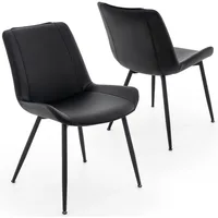 Living Dining Chairs Set of 2, PU Leather Modern Armless Kitchen Dining Room Chairs, Upholstered Accent Side Chair 1