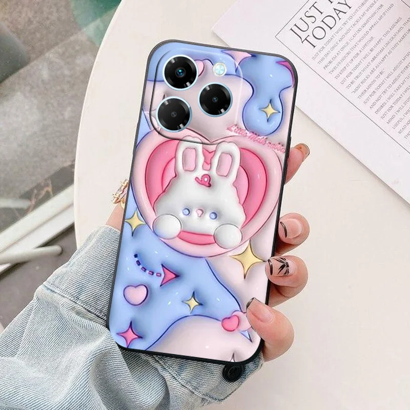 Astronaut Cartoon Silicone Phone Case - TPU Back Cover Shell & Protective Bag