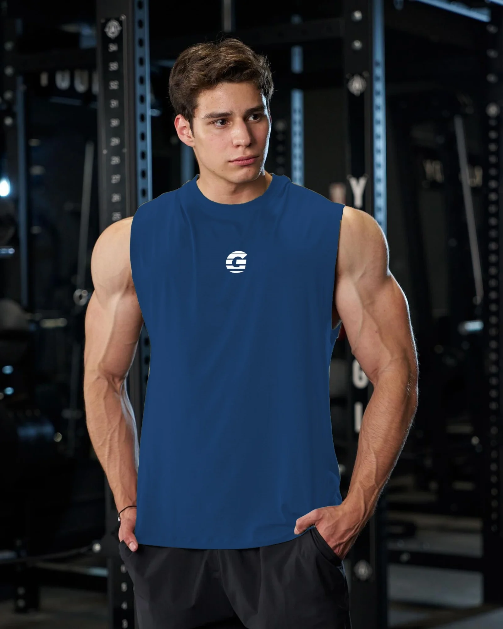 Summer Men's Sleeveless Gym Vest Bodybuilding Fashion Basketball Jersey Vest Breathable Mesh Sports Undershirt Running Tees
