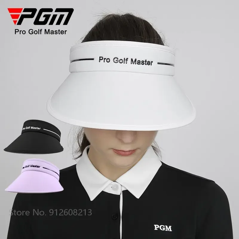 PGM Women Golf Caps Ladies Sunscreen Empty Top Hats Female Breathable UV-proof Sports Golf Hat Casual Sun Visor Caps Large Brim