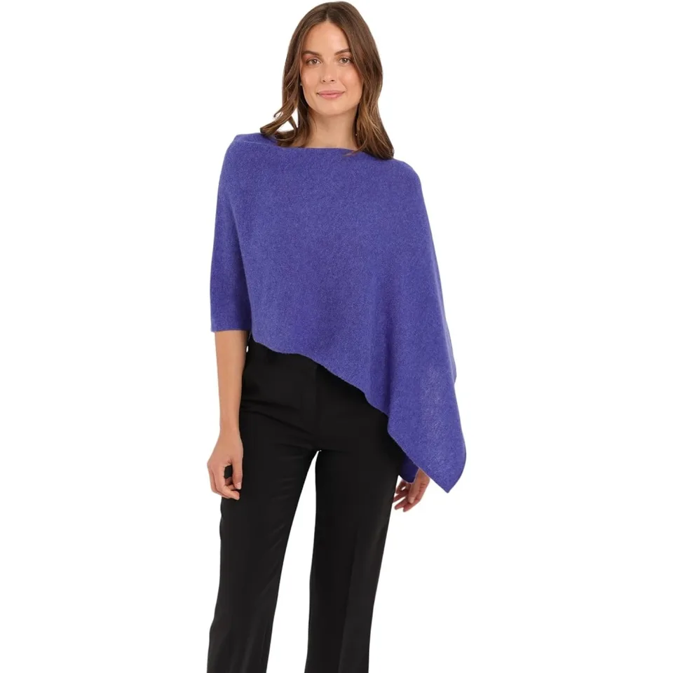 Premium Cashmere Poncho Lightweight Stylish Wrap
