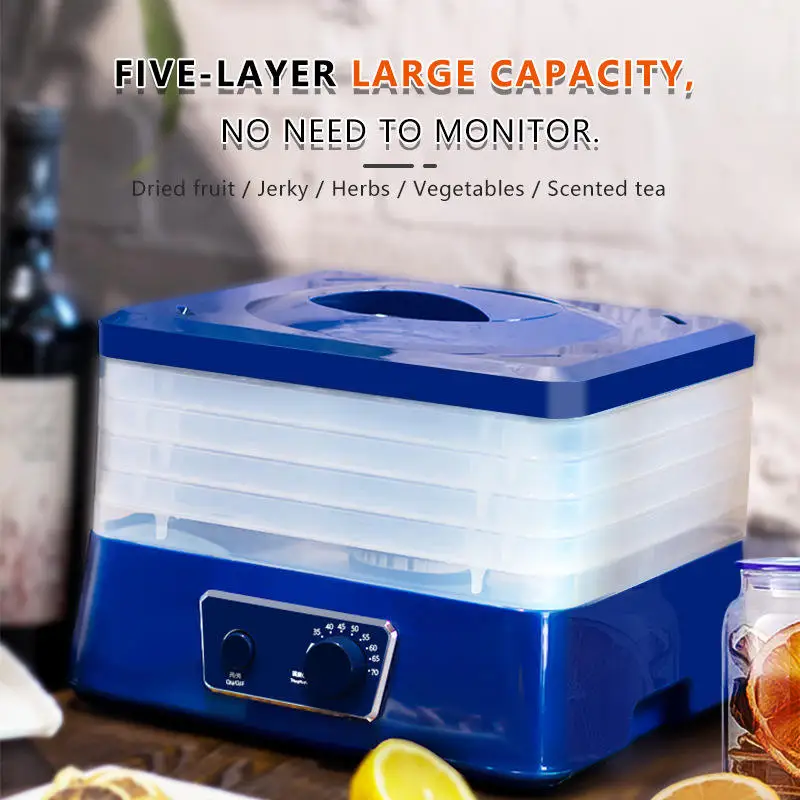 Professional production 5 layer food dryer 110v-240v 50Hz 350W mini digital fruit dehydrator 4