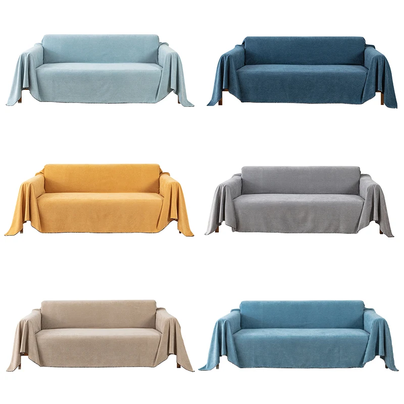

Waterproof Sofa Blanket Multipurpose Solid Color Furniture Cover Durable Fabric Dust-proof Anti-scratch Home Living Room Decor