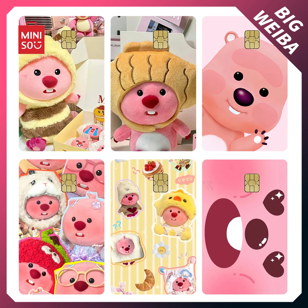 

Miniso Loopy Cartoon Cute Animation Credit Debit Card Skin Sticker Cover Pvc Waterproof Diy Decal Big Small Chip Pass Sticker