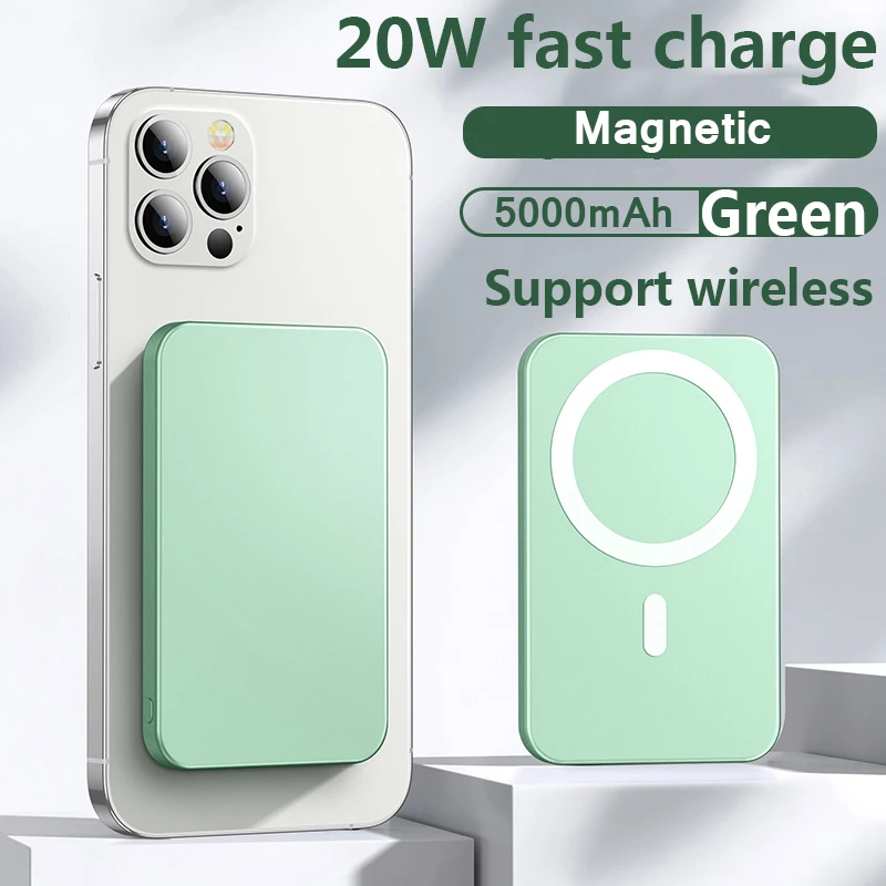 2022 NEW 10000mAh Magnetic Wireless Power Bank 15W Fast Charger For Iphone 13 12 Pro Max Portable Mobile Phone External Battery power bank mini Power Bank