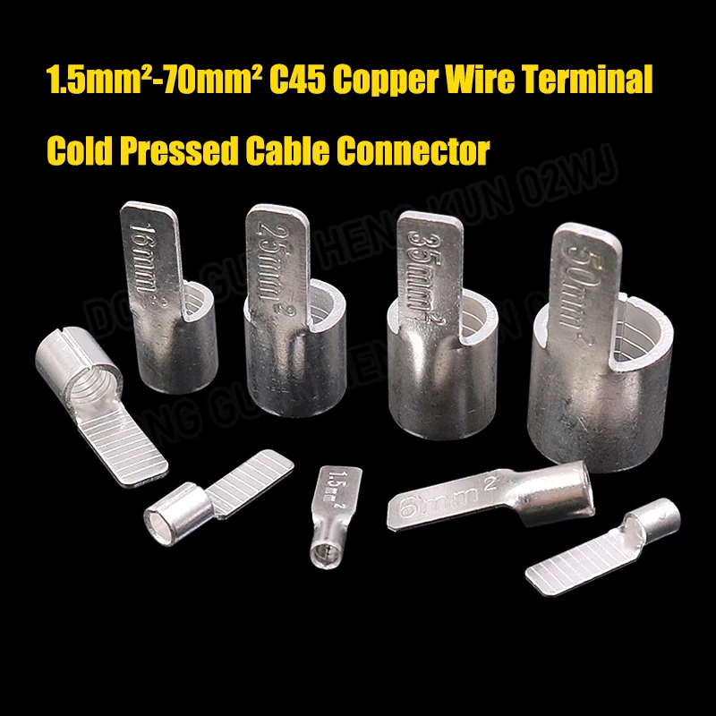 

1.5-10mm Crimping Pliers 1.5mm²-70mm² C45 Copper Wire Terminal Cold Pressed Cable Connector Dz47 Air Switch Pin Connection