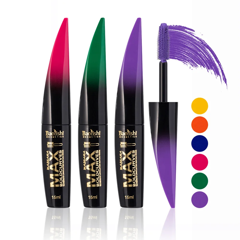 Waterproof Eye Black Mascara Extension Black Silk Fiber Eye Black Women's Cosmetics Waterproof