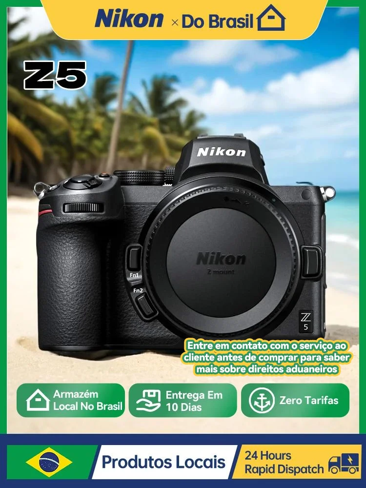 【 Do Brasil 】Nikon Z5 Full Frame Mirrorless Digital Camera Professional Professional Photography 4K Video 5 Axis Anti Shake FX