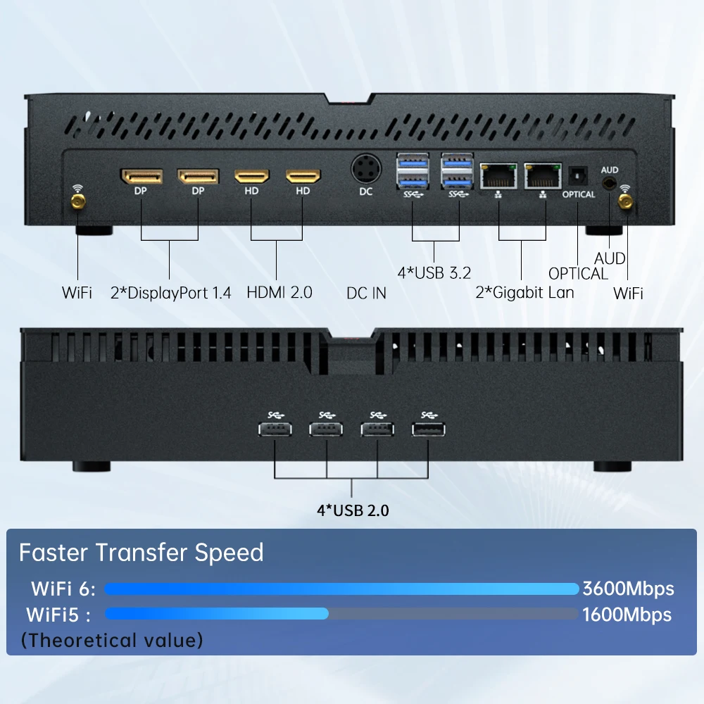Topton-ミニゲーミングコンピューター、デスクトップPC、Windows 11