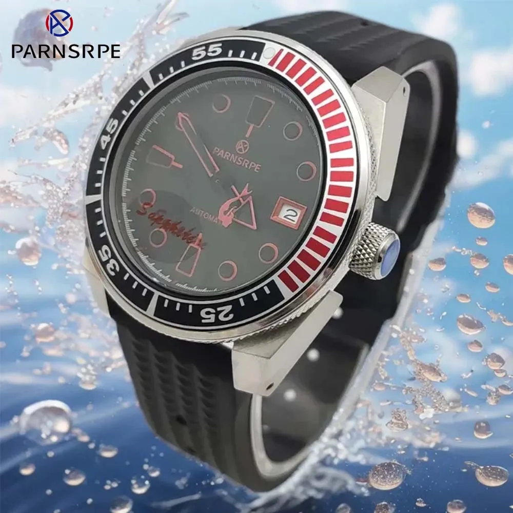 

Men's Mechanical Watch NH35 Movement Sapphire Glass Aseptic Dial Rubber Strap 316L Stainless Steel Men's Casual Fashion Watch