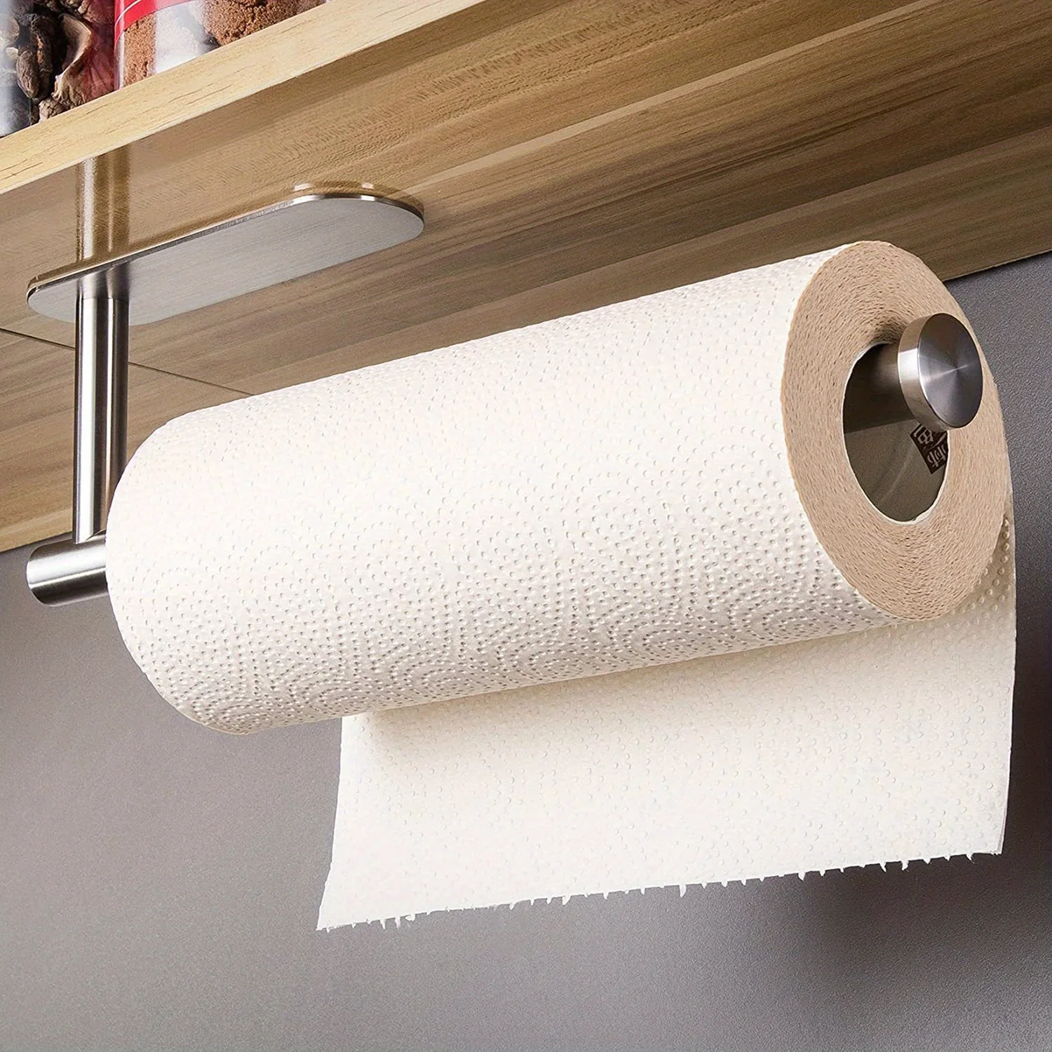 Large Paper Towel Holder,13inch Towel Under Cabinet Paper Holder for Kitchen, Roll Rack for Bathroom Stainless Steel
