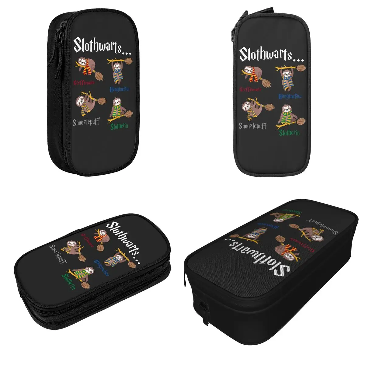 Sloth Slothwarts Pencil Case Funny Birthday Gift Pencil Pouch Pen Box for Student Large Storage Bag Students School Stationery