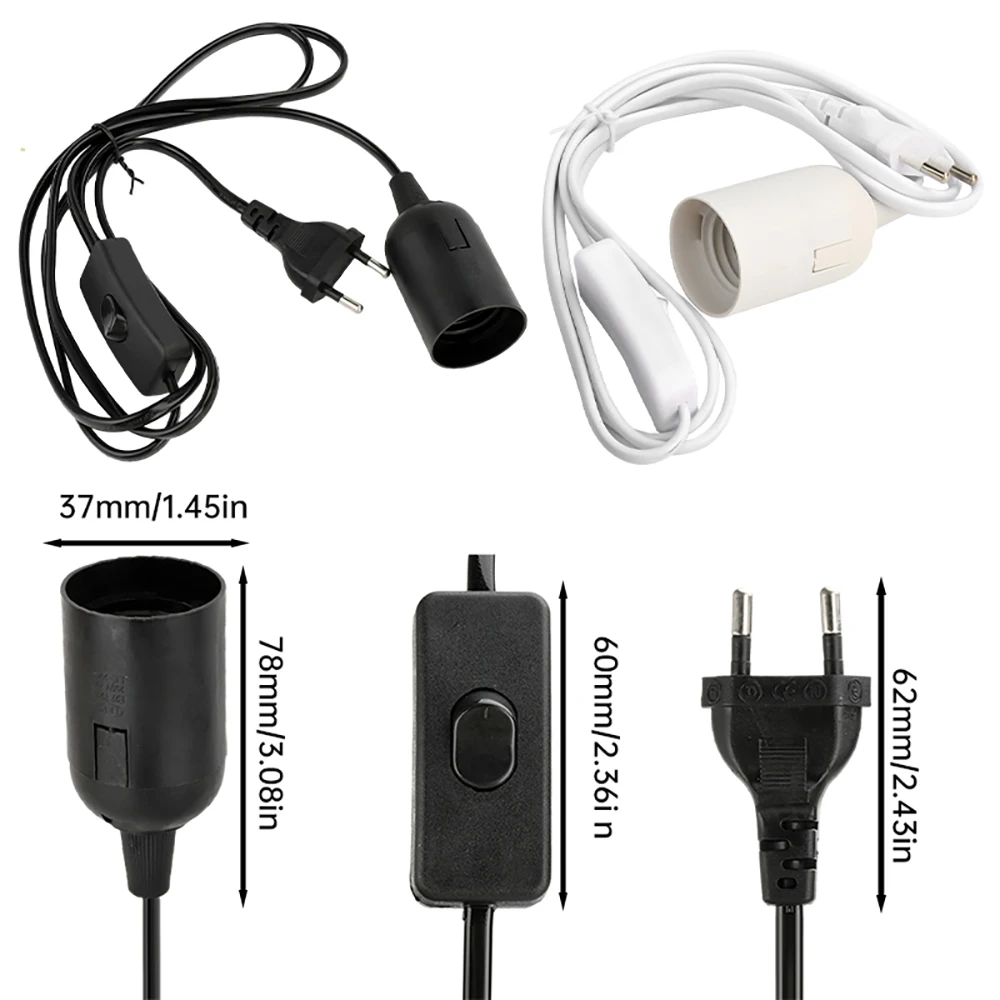 1.8m Power Cord Cables E27 Lamp Base Holder Switch Wire Pendant Led Bulbs Fixture Hanglamp Socket Light Accessory lamp holder lamp bulb holder lamp base