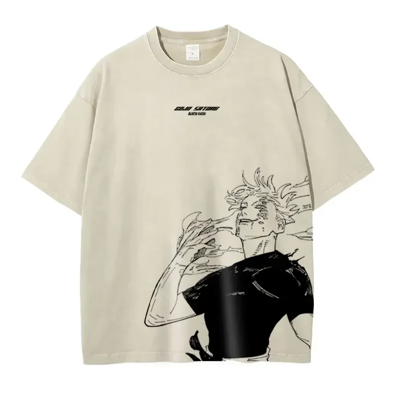 Vintage Washed Jujutsu Kaisen Oversized Anime T-Shirt