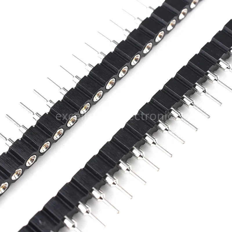 thumbnail image 2 of 10pcs 40-Pin Female Round Pin Header Socket Strips – Tin PCB Breakable Connectors For DIY Electronics 2 of 12