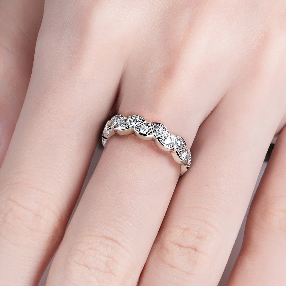 Wedding Band Leaf Rings D Color