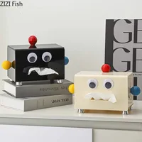 Cute Doll Tissue Box Creative Dining Table Plastic Tissue Box Kitchen Wet Wipes Tissue Dispenser Nordic Home Decoration Art 1