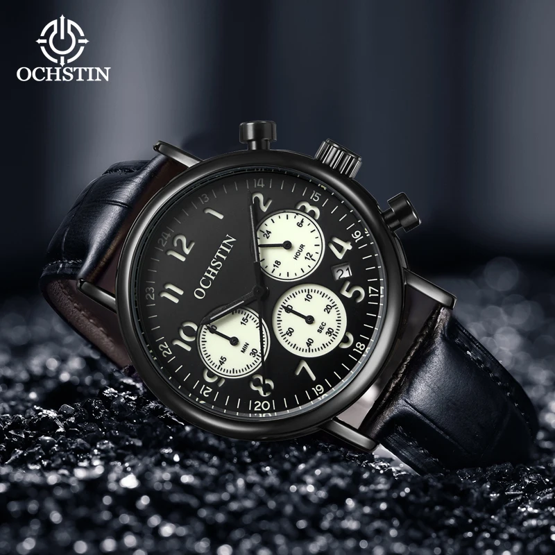 OCHSTIN New 2024 Casual Simple Mariner Series Men's Watches Multifunction Quartz Movement Men's Quartz Watches