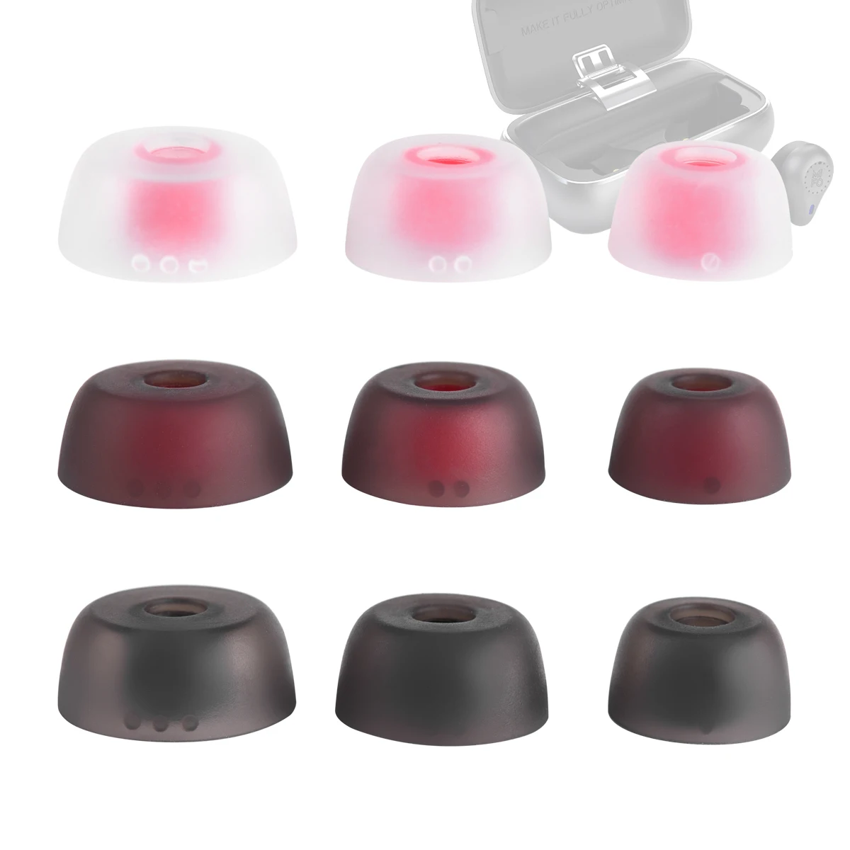 6-Piece Silicone Earbud Tips - Universal Fit