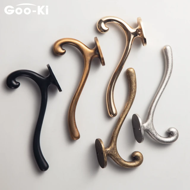 Antique Firm Hangers Hook Zinc Alloy Wall Hooks Bathroom Towel Holder Hook  Gold Cloakroom Cloth Hanging Hooks for Porch Bedroom - AliExpress