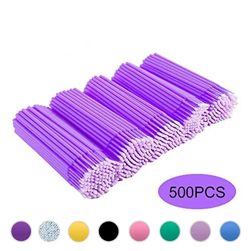 Glue Remover Eyelash Extension CNKESS 500pcs/lot Cleaning Swabs Lash Lift Applicators Microblade Makeup Micro Brushes Tool