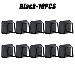 Compact Stainless Steel Sponge & Dishcloth Organizer with Strong Adhesive (Black - 10PCS)