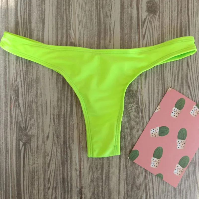 Women Swim Trunks Ladies Thong Swim Trunks Multiple Colors Solid Color Pleated